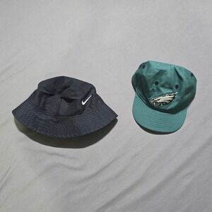 Nike & NFL Philadelphia Eagles Hats Infant OS Green Black Bucket & Baseball Cap
